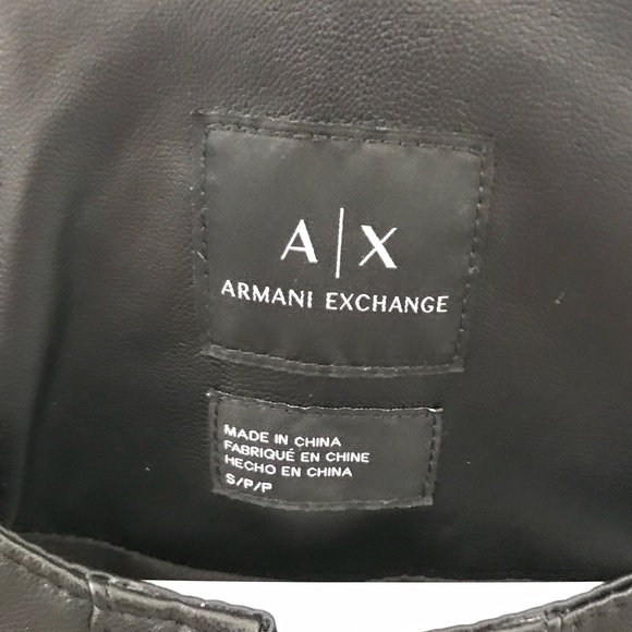 authentic ARMANI EXCHANGE leather jacket - Picture 2 of 5